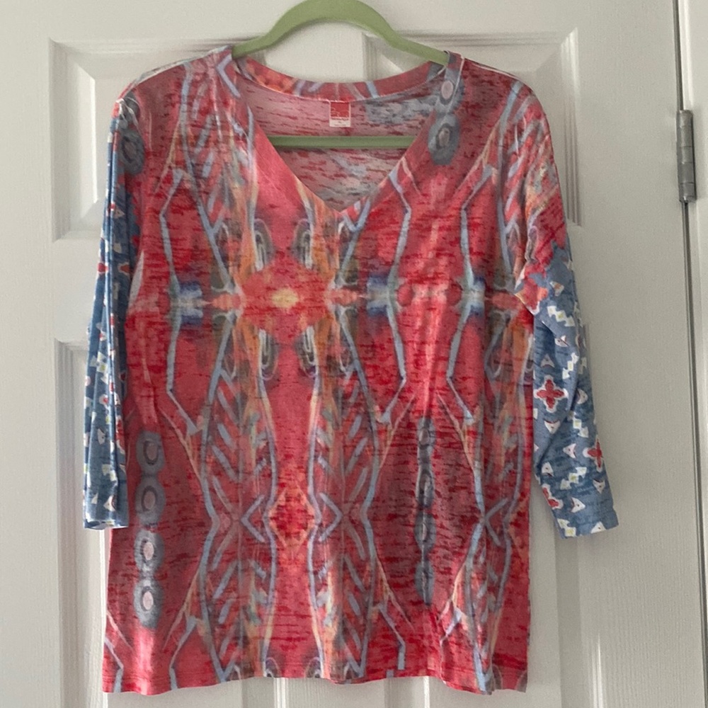 Before+Again 3/4 sleeve, v neck shirt xl NWOT